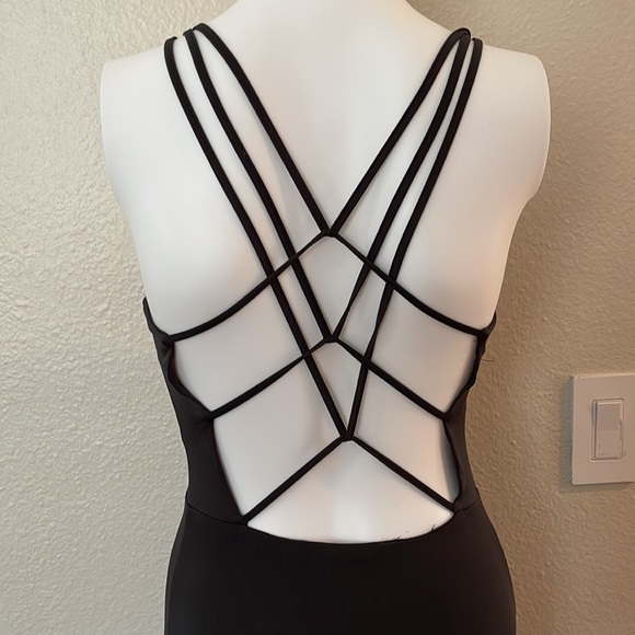 Bear Dance Strappy Black Open Back Dress - Picture 2 of 7